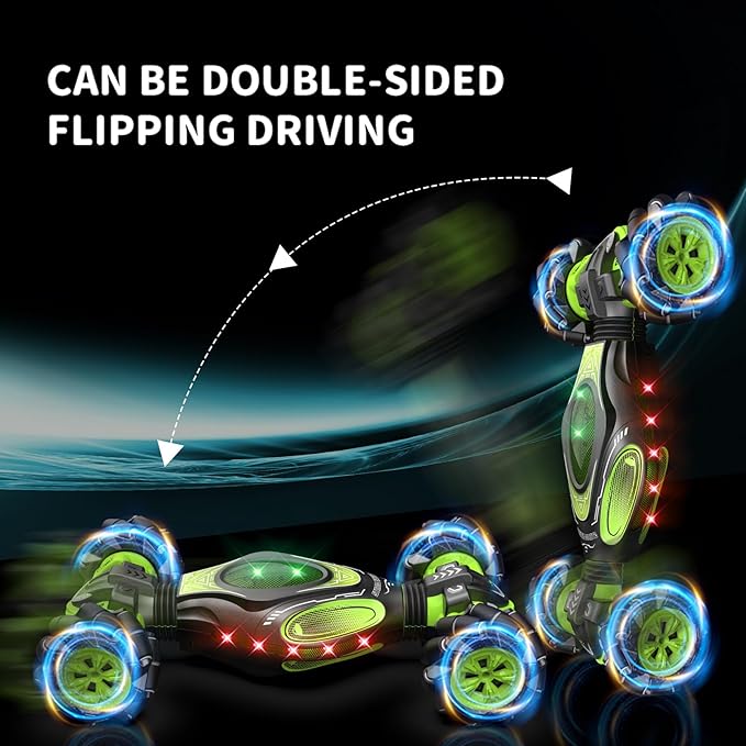 1:12 Hand Gesture Sensing Rc Stunt Car Large Drifting Rc Car with Watch Hand Controlled Twist Cars Offroad 360° Rotation with Lights Music, Birthday Xmas Gifts for Boys Adults Kids-BubblyBeeBaby