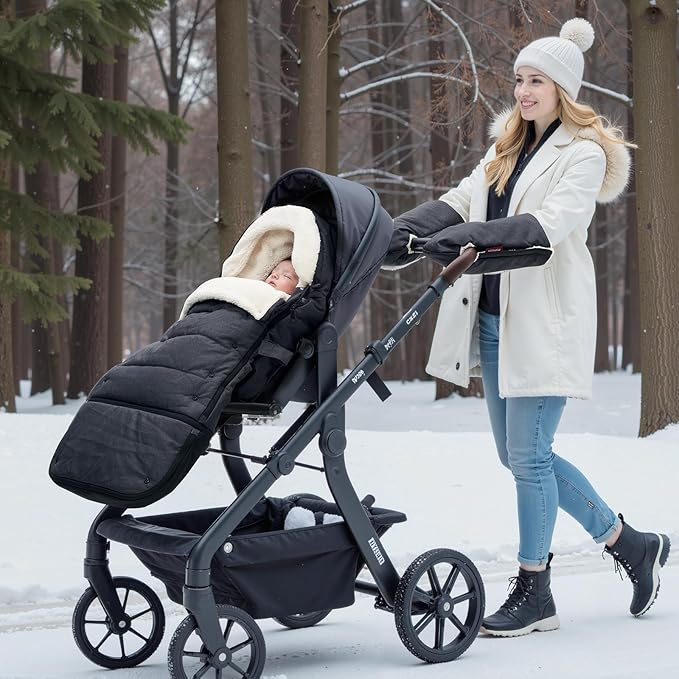 Momcozy Stroller Footmuff | Universal, Weather-Proof, Warm Stroller Bunting Bag | Extendable Winter Cover | Adjustable Buckle-BubblyBeeBaby