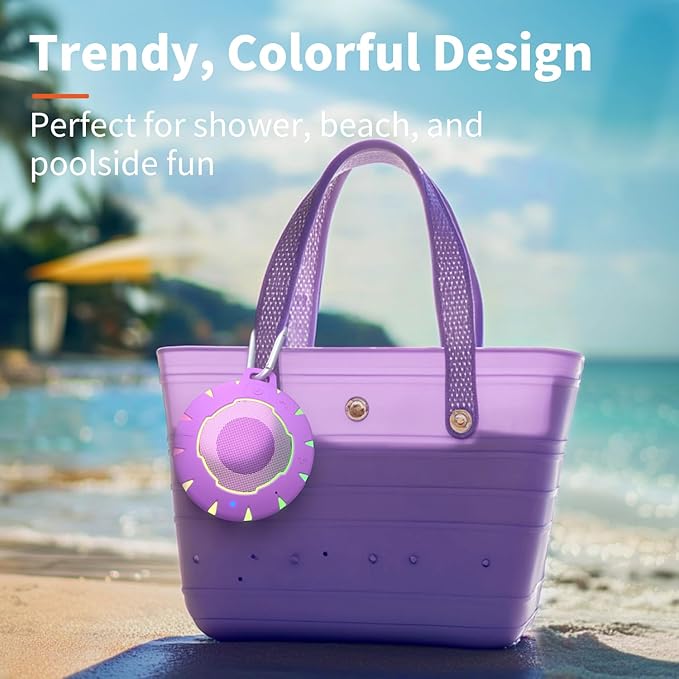 HEYSONG Waterproof Shower Bluetooth Speaker, Durable & Portable with Clear Sound, Ideal for Shower, Pool, Beach & Kayaking – Great Gift for Girls, Women & Men-BubblyBeeBaby