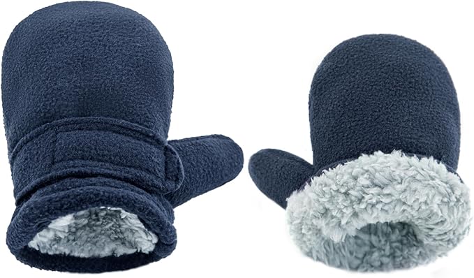 BAVST Baby Toddler Winter Mittens Girls Warm Fleece Lined Gloves Kids Sherpa Lined Mittens for Boys-BubblyBeeBaby