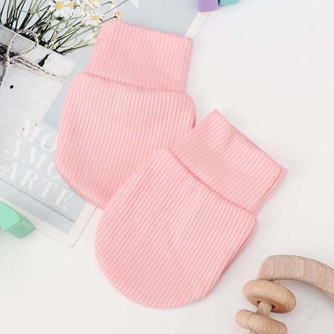 BQUBO 6 Pairs Newborn Baby Boys Girls Mittens 0-6 Months Unisex-Baby Infant Mittens Elastic No Scratch Wrist Gloves-BubblyBeeBaby