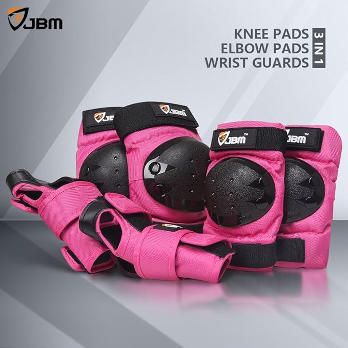 JBM Adult & Kids Knee Pads Elbow Pads and Wrist Guards for Inline Skating, Roller Skating, Skateboarding, Scootering-BubblyBeeBaby