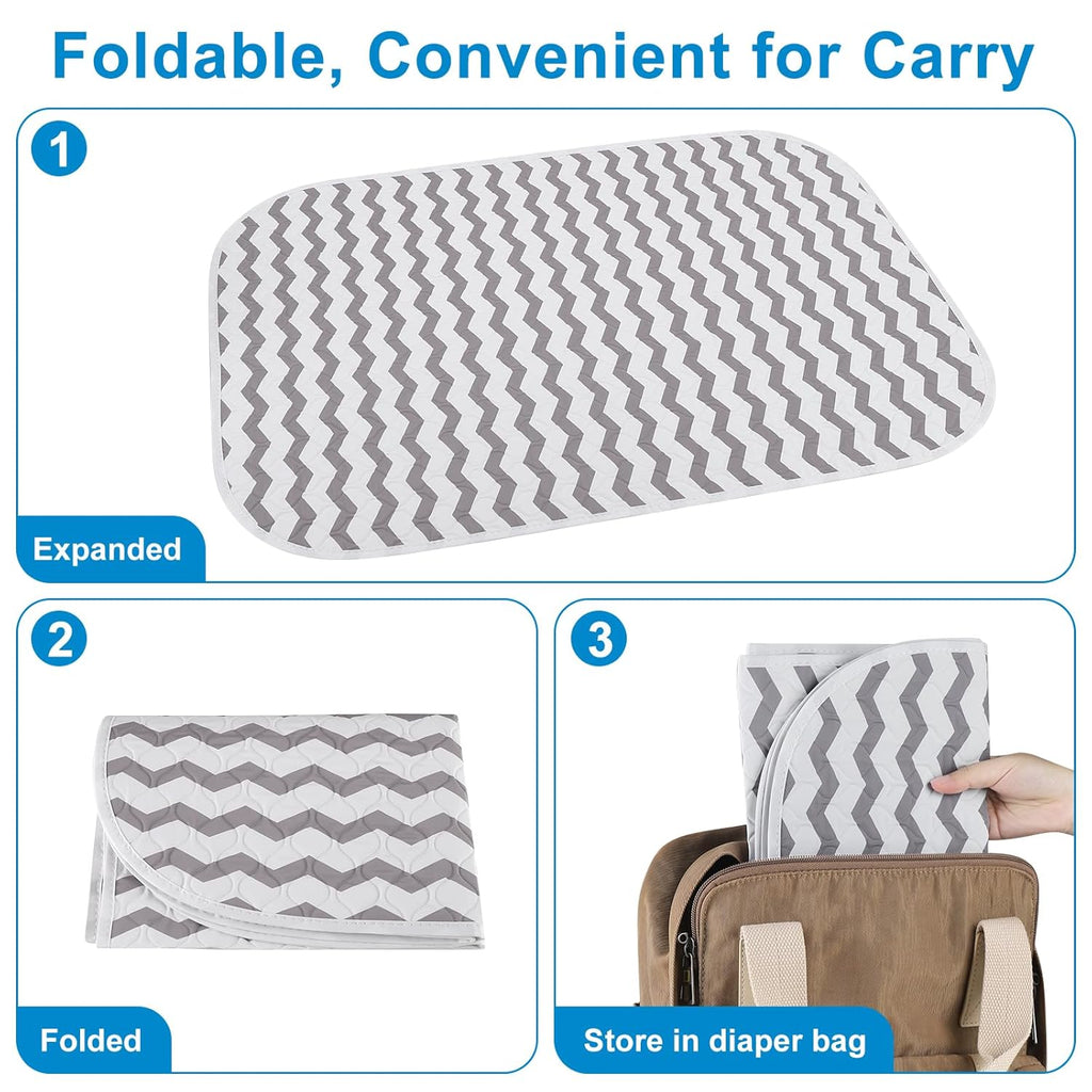 Accmor Baby Diaper Changing Pad, 27" x 20" Waterproof Baby Changing Mat, Wipeable Portable Diaper Changing Pad for Travel