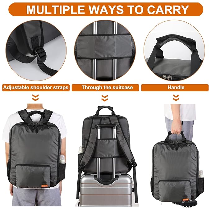 Mactso Stroller Travel Bag Compatible with GB Pockit and GB Pockit Air Plus All Terrain, Lightweight Stroller Travel Backpack for Airplane (Grey, M)-BubblyBeeBaby