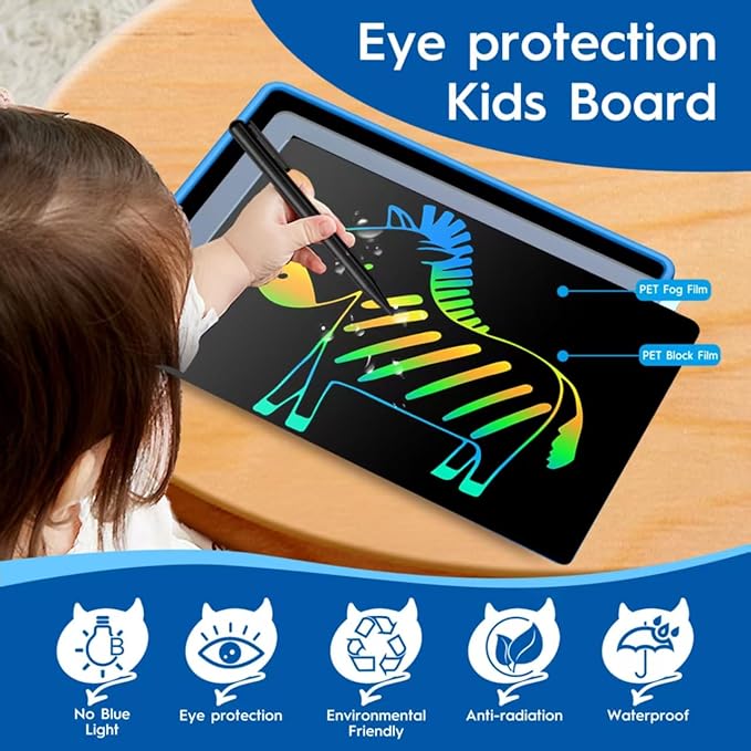 20 Inch LCD Writing Tablet for Kids, Rechargeable Large Kids Drawing Pad, Mess Free Drawing Tablet, Doodle Board, Educational & Learning Drawing Toys for Boys and Girls Aged 3+ Years Old Birthday Gift-BubblyBeeBaby