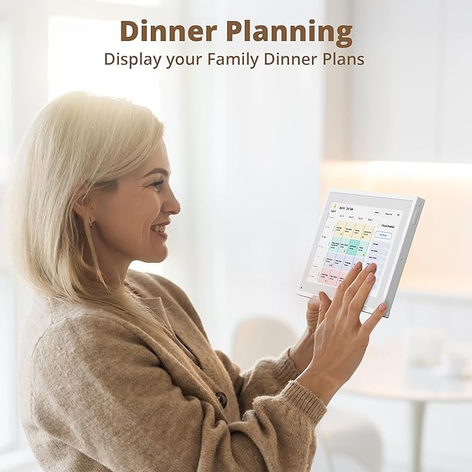 10.1" Digital Calendar Chore Chart – 1080P Full HD Interactive Touchscreen, Smart Family Planner, Hearth Display Digital Wall & Desk Mountable for Seamless Scheduling-BubblyBeeBaby