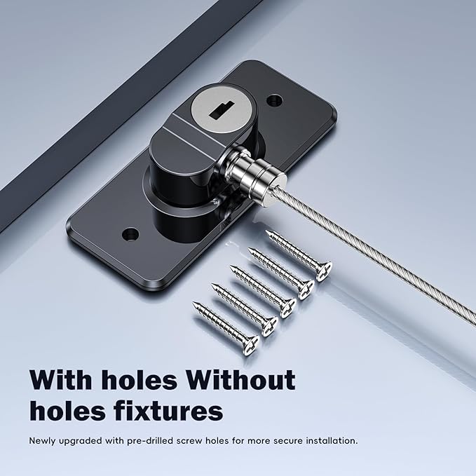 2 Pack Refrigerator Door Lock with Adhesive, No Tools Required, Child Proof Fridge Door Lock for Kids and Pets, Self Adhesive Latch for Freezer, Cabinets, Drawers, Air Oven, Windows (Patent)-BubblyBeeBaby