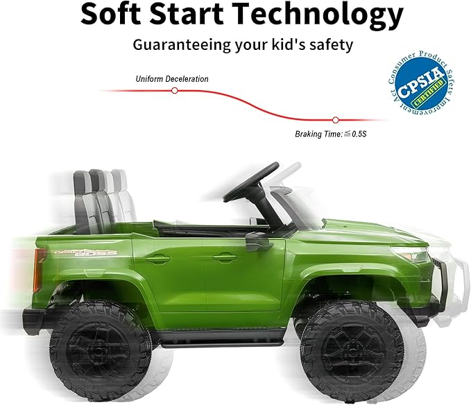 24V 10Ah Ride on Toy for Big Kids, 4WD 2 Seater Electric SUV Kids Car to Drive w/Remote Control, 4x200W Motors - Army Green-BubblyBeeBaby