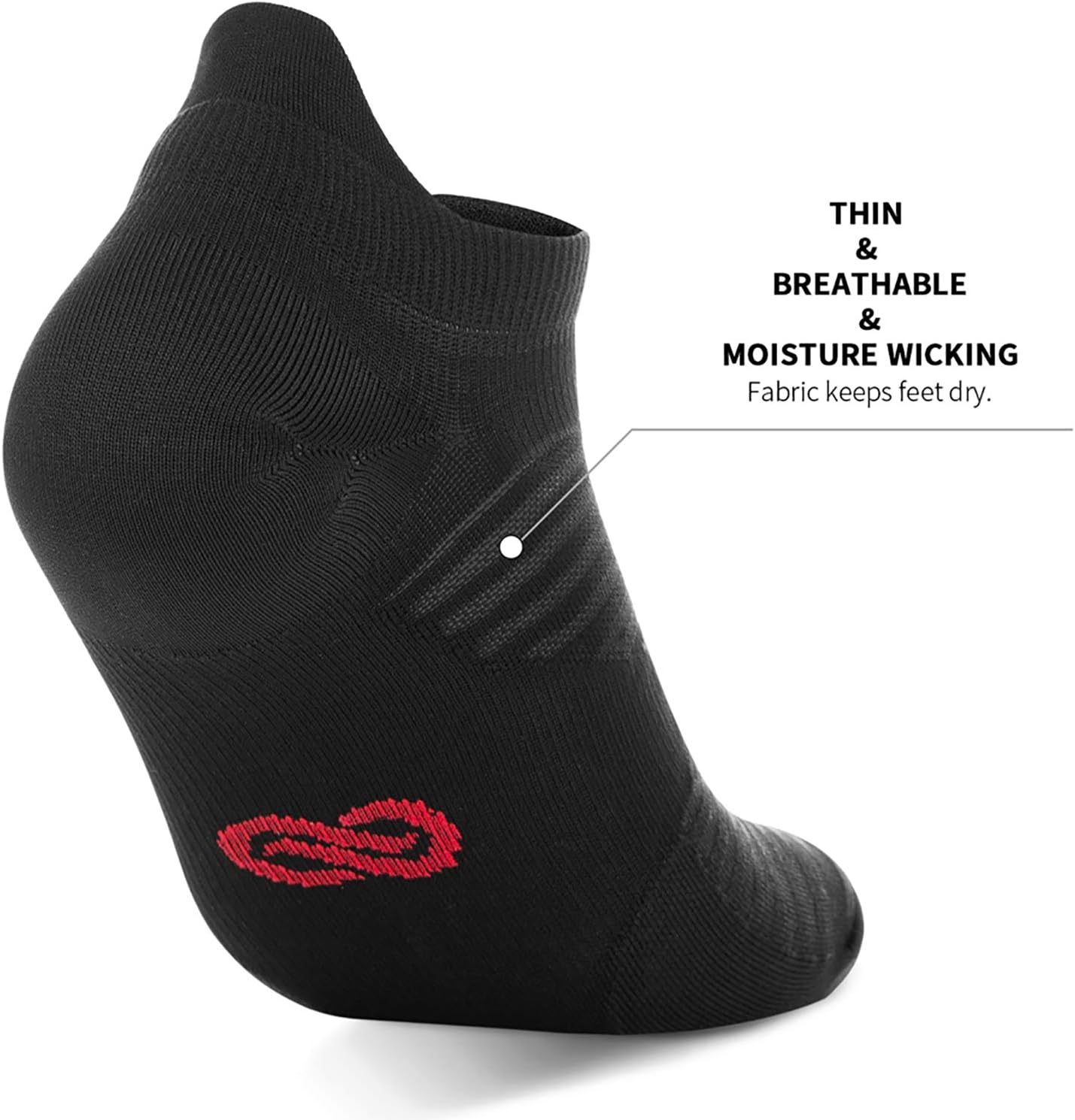 Compression Running Ankle Socks Low Cut(6 Pairs) for Men & Women