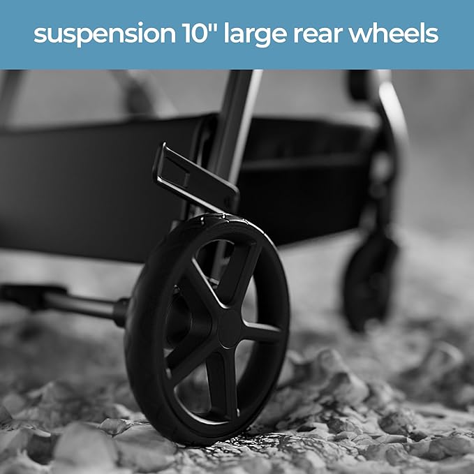 Mompush Baby Stroller, Convertible 2-in-1 with Bassinet Option, Infant Car Seat Compatible, Includes Adapter - Sturdy Full-Size Infant Stroller for Family Adventures-BubblyBeeBaby