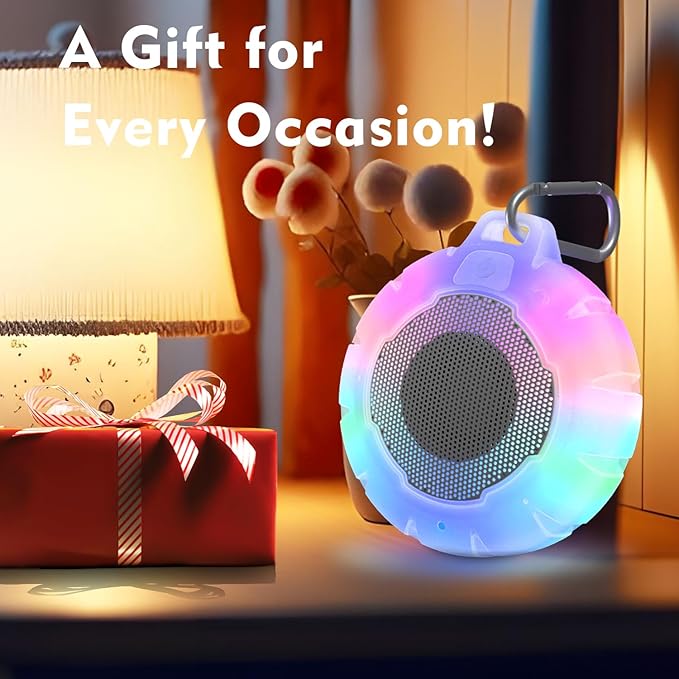 HEYSONG Waterproof Shower Bluetooth Speaker, Durable & Portable with Clear Sound, Ideal for Shower, Pool, Beach & Kayaking – Great Gift for All Ages-BubblyBeeBaby