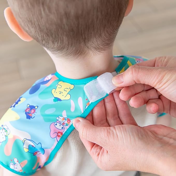 Bumkins Bibs - Toddler Bibs, Waterproof, Large for 1-3 Years, Short Sleeve-BubblyBeeBaby