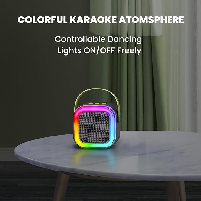 IROO Mini Karaoke Machine for Kids, 2025 TOP Toys Birthday Gifts Ideas for Girls Ages 4, 5, 6, 7, 8, 9, 10, 12+ Years Old, Portable MP3 Player with 2 Wireless Mics for Party-BubblyBeeBaby