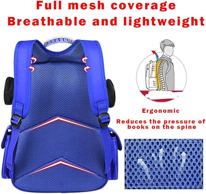 Kid Toddler Boys Girls Backpack Waterproof Cartoon Truck Car Child Snack School Bag Kindergarten Backpack (Red)-BubblyBeeBaby