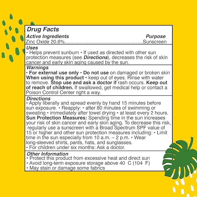 Hello Bello Mineral SPF 50 Face & Body Sunscreen Stick, Water Resistant and Reef Friendly Roll On Sun Protection, 1oz-BubblyBeeBaby