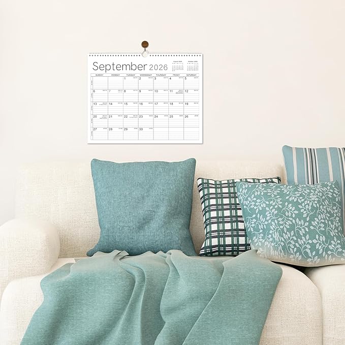 2026 Wall Calendar - 2026 Calendar from Jan. 2026 - Dec. 2026, 14.6" x 11.4", 12 Months Wall Calendar 2026, Thick Paper, Twin-Wire Binding, Simple Design-BubblyBeeBaby
