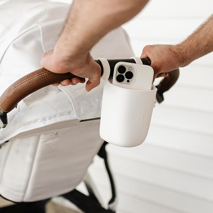 Ryan & Rose Cutie Holder Universal Stroller Cup Holder (White)-BubblyBeeBaby