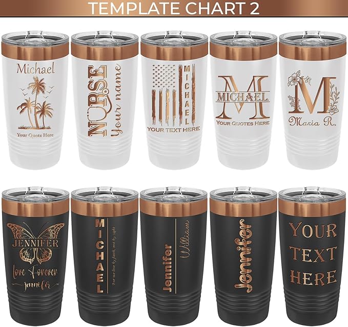 iProductsUS Personalized Gift For Women Mother's Day & Cruises - 20oz, Custom Tumbler w/Spill Proof Lid - Insulated Travel Coffee Mug - Stainless Steel Double Wall Coffee Tumbler, Cup (Rose Gold)-BubblyBeeBaby