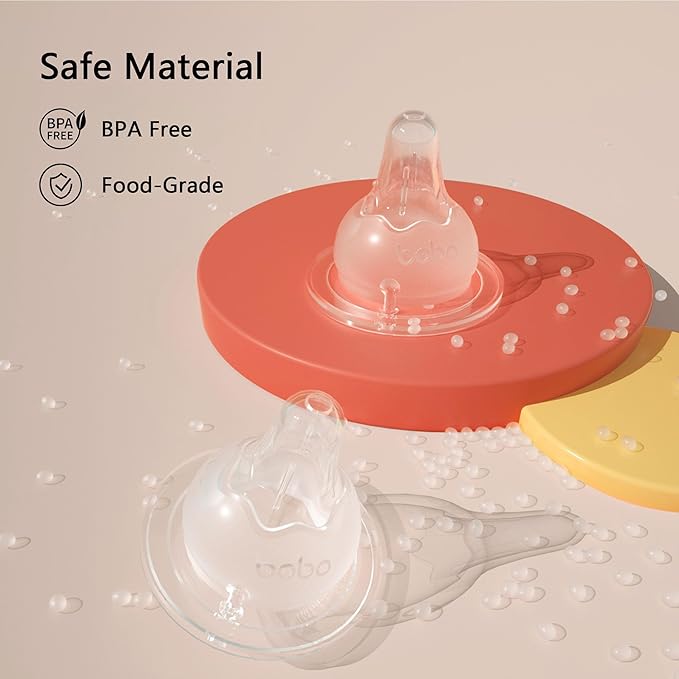 YOHKOH Natural Glass Baby Bottle with Natural Response Nipple, Newborn Anti-Colic Baby Bottles, Wide Neck Mushroom Cap Baby Bottle, Clear ((5.4oz (Pack of 4), Multicolour)-BubblyBeeBaby