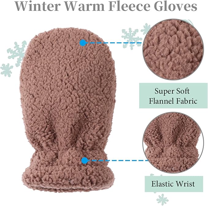 Zsedrut Baby Boys Winter Glove Warm Toddler Infant Girls Mittens Fleece Lined Gloves 1-7 Years-BubblyBeeBaby