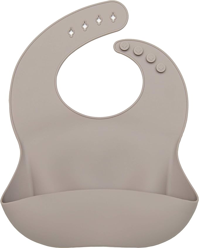 Loulou Lollipop Soft, Waterproof Silicone Feeding Bib-BubblyBeeBaby