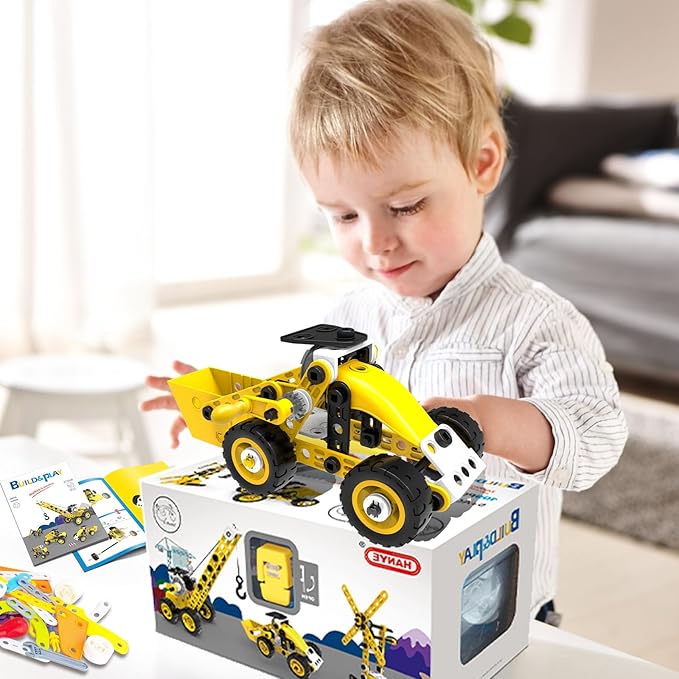 10 in 1 Stem Toys for 5 6 7 8 9+ Year Old Building Block Kit Stem Activities Projects Boy Toys Age 4-8 5-7 6-8 8-10 Creative Set Educational Engineering Excavator Construction Birthday-BubblyBeeBaby