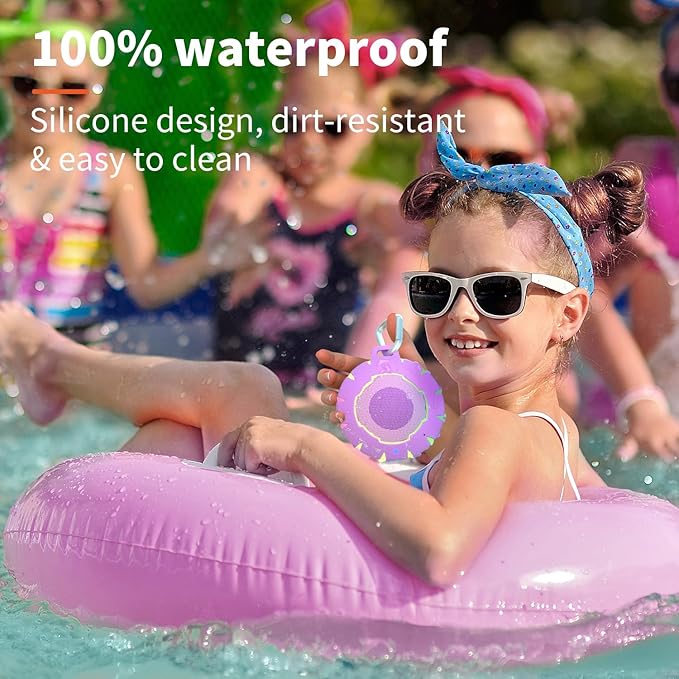 HEYSONG Waterproof Shower Bluetooth Speaker, Durable & Portable with Clear Sound, Ideal for Shower, Pool, Beach & Kayaking – Great Gift for Girls, Women & Men-BubblyBeeBaby