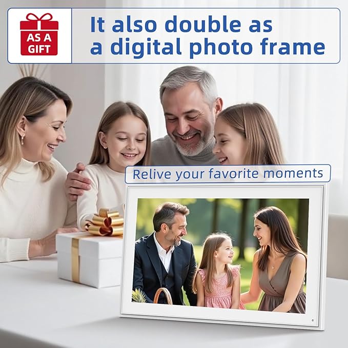 21.5 Inch Digital Calendar, Electronic Chore Chart, Smart Weekly and Monthly Planner 1920 * 1080P IPS Touchscreen Wall and Desk Calendar for Family Schedules, White-BubblyBeeBaby