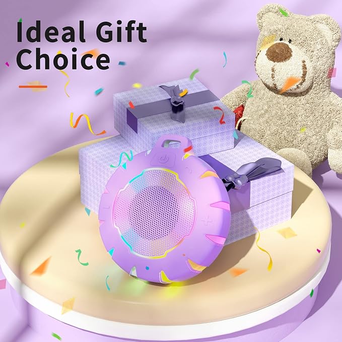 HEYSONG Waterproof Shower Bluetooth Speaker, Durable & Portable with Clear Sound, Ideal for Shower, Pool, Beach & Kayaking – Great Gift for Girls, Women & Men-BubblyBeeBaby