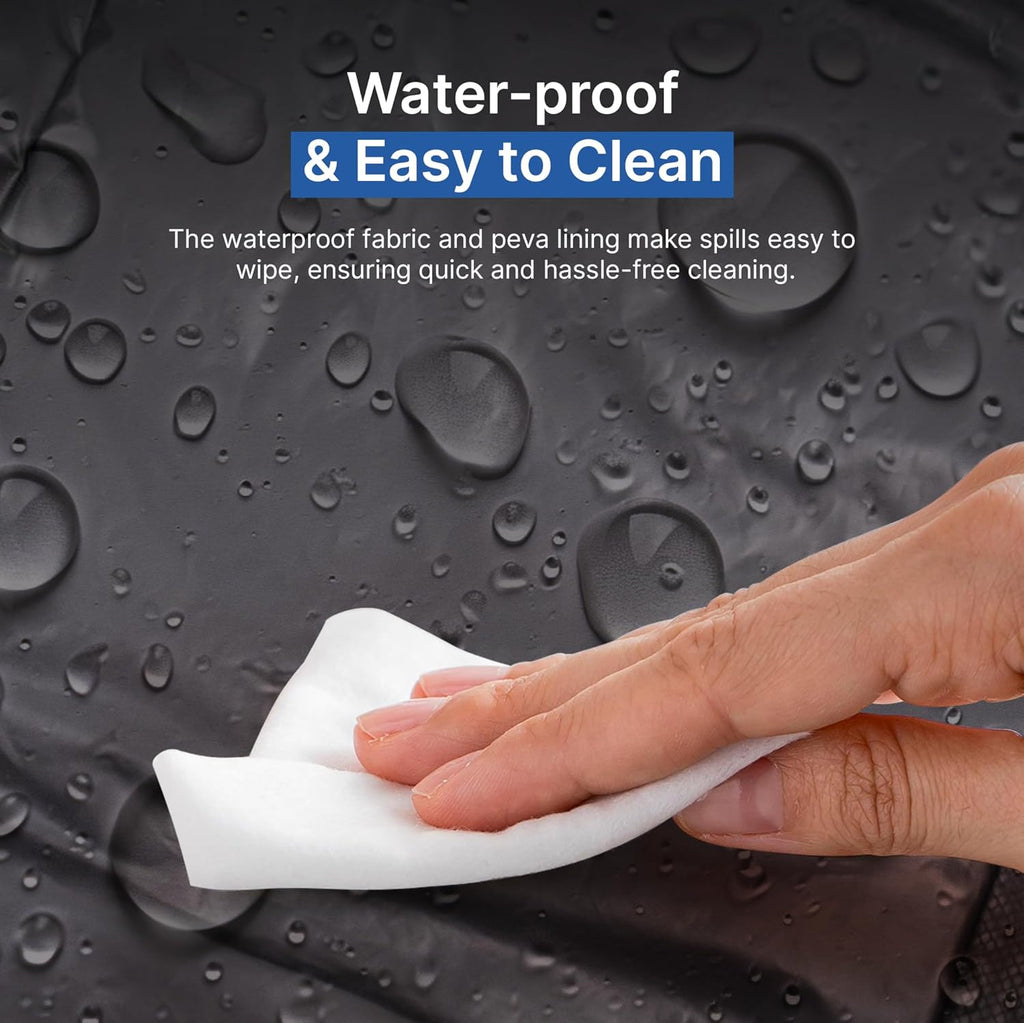 RELEONE Portable Diaper Changing Pad – Waterproof & Foldable Baby Changing Mat with Head Cushion, Travel-Friendly with Storage Pockets, Compact & Easy to Carry for On-The-Go Parents.