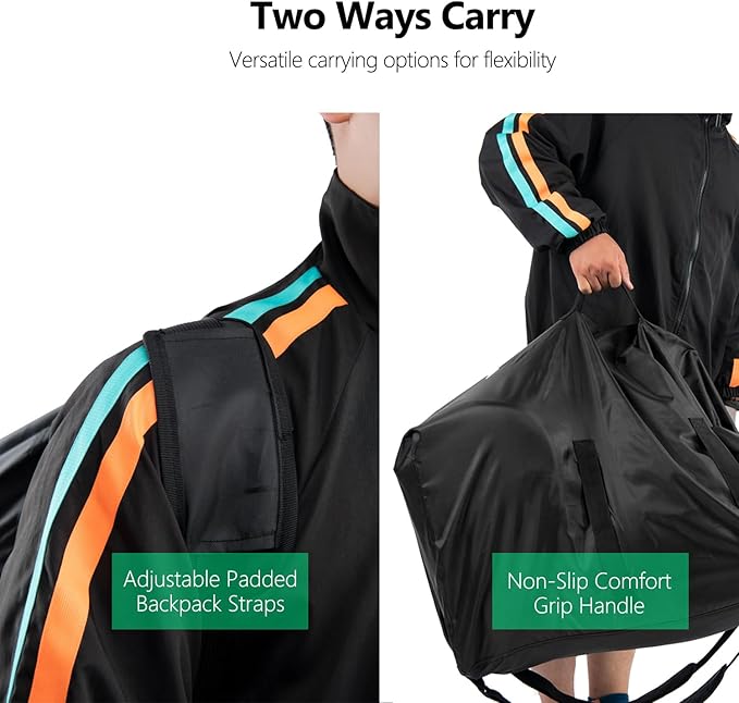 elaia Car Seat Travel Bag for Airplane, Waterproof Wearable with Straps, Large Capacity Padded Car Seat Check Bag, Perfect for Air Travel, Family Vacations, and Parents with Infants-BubblyBeeBaby