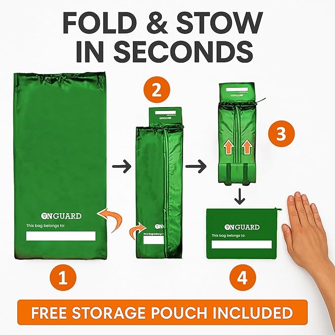 ONGUARD Waterproof Single and Double Stroller Bag for Airplane - Travel Stroller Cover for Air Travel and Storage - Gate Check Bag Backpack- Baby Airplane Essentials - Green-BubblyBeeBaby