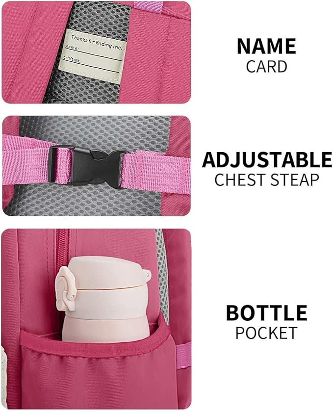 Kids Backpack for Girls: Girls Backpack 6-10 - Kindergarten Elementary School Bookbag for Girl-BubblyBeeBaby