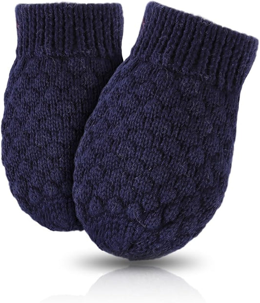 Baby Knit Mittens Toddler Boys Girls Gloves Winter Infant Newborn No Scratch Mitten 0-3 Years-BubblyBeeBaby