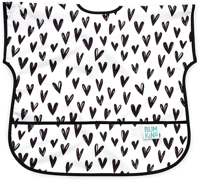 Bumkins Bibs - Toddler Bibs, Waterproof, Large for 1-3 Years, Short Sleeve-BubblyBeeBaby