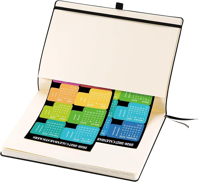 2026 Planner - JAN 2026 - DEC 2026, Planner Weekly and Monthly, Calendar Planner, 8.5" x 11", Leather Cover Planner with Thick Paper, Back Pocket with Notes Pages, Black-BubblyBeeBaby