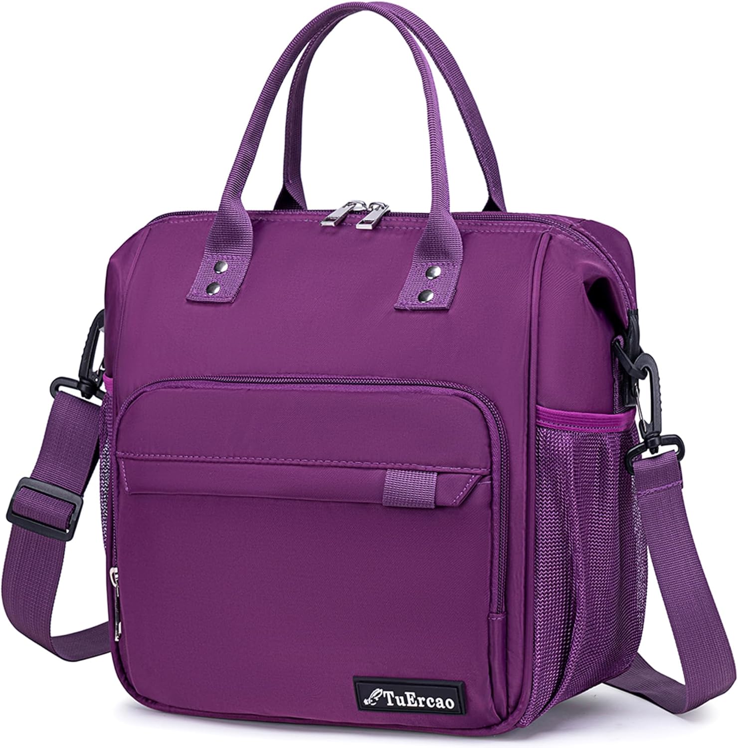 Purple Lunch Box for Women Insulated Lunch Bag Fits Bento Boxes, Snack and Foods, Ladies Lunch Tote Bag for Mother Mom Sister Friend Wife Her