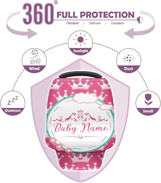 Baby Car Seat Stroller Cover Nursing Cover New Mom Breastfeeding Scarf Soft Stretchy Infant Carrier Cover Car Canopy Coverage-BubblyBeeBaby
