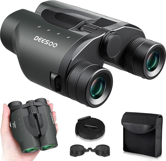 25x32 Binoculars for Adults Kids Compact - DEESOO High Powered Bird Watching Binoculars Lightweight with Small Size for Hunting Traveling Sports Hiking-BubblyBeeBaby