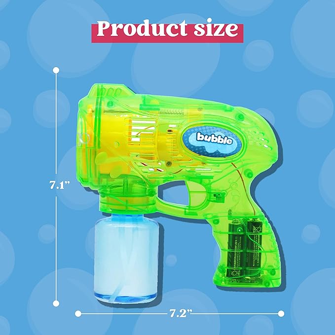JOYIN 3 Packs Bubble Guns with 3 Solutions, Automatic Bubble Maker Blower Machine for Kids, Party Favors, Summer Toy, Birthday, Outdoor & Indoor Activity, Easter-BubblyBeeBaby