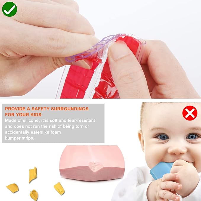 HOMREALM Baby Proofing16.4ft Long (2.75" Wide) Corner Guards Furniture Corner & Edge Safety Bumpers Corner Covers Protectors Baby Proof Bumper & Cushion to Cover Sharp Furniture & Table Edges-BubblyBeeBaby