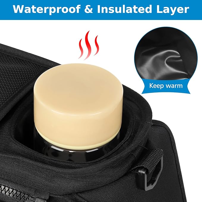 Accmor Universal Stroller Organizer with Insulated Cup Holder Detachable Phone Bag and Shoulder Strap,Stroller Bag Caddy Organizer Fits for Uppababy, Baby Jogger, Britax Strollers-BubblyBeeBaby