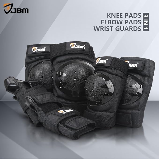 JBM Adult & Kids Knee Pads Elbow Pads and Wrist Guards for Inline Skating, Roller Skating, Skateboarding, Scootering-BubblyBeeBaby