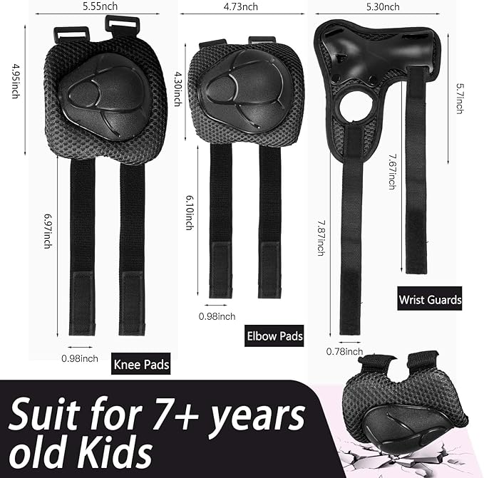 Kids Bike Helmet Set Adjustable Helmet for Ages 3-15 Kids Toddler Boys Girls Youth, Multi-Sport Bicycle Skateboarding Football Rollerskating Scooter Rollerblade Balance Bike Helmets-BubblyBeeBaby