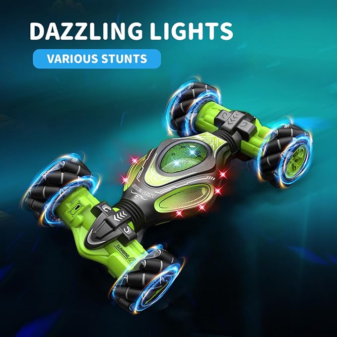 1:12 Hand Gesture Sensing Rc Stunt Car Large Drifting Rc Car with Watch Hand Controlled Twist Cars Offroad 360° Rotation with Lights Music, Birthday Xmas Gifts for Boys Adults Kids-BubblyBeeBaby