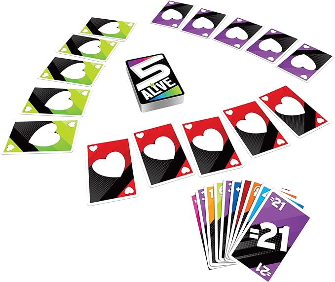 Hasbro Gaming 5 Alive Card Game, Fast-Paced Game for Kids and Families, Easy to Learn, 2 to 6 Players, Fun Summer Activities, Vacation Travel Essentials, Ages 8+-BubblyBeeBaby