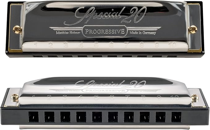 Hohner Special 20 Harmonica - Key of C Bundle with Zip Case, Instructional Manual, and Austin Bazaar Polishing Cloth-BubblyBeeBaby