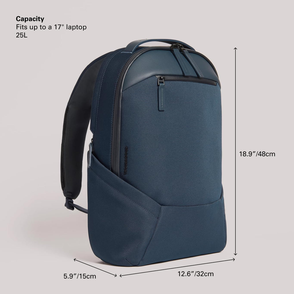 Troubadour Apex Backpack 3.0-25L Premium Laptop Backpack - Ergonomic & Water Resistant - Designed for Work and Travel - Navy