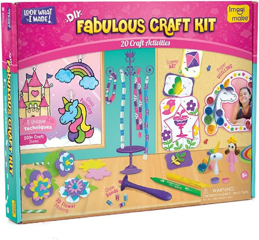 Imagimake Fabulous Craft Kit | Creative Toy & DIY Set | Arts and Crafts for Kids | Activity Craft Kits | Gifts for 5 6 7 8 9 10 11 12 Years-BubblyBeeBaby