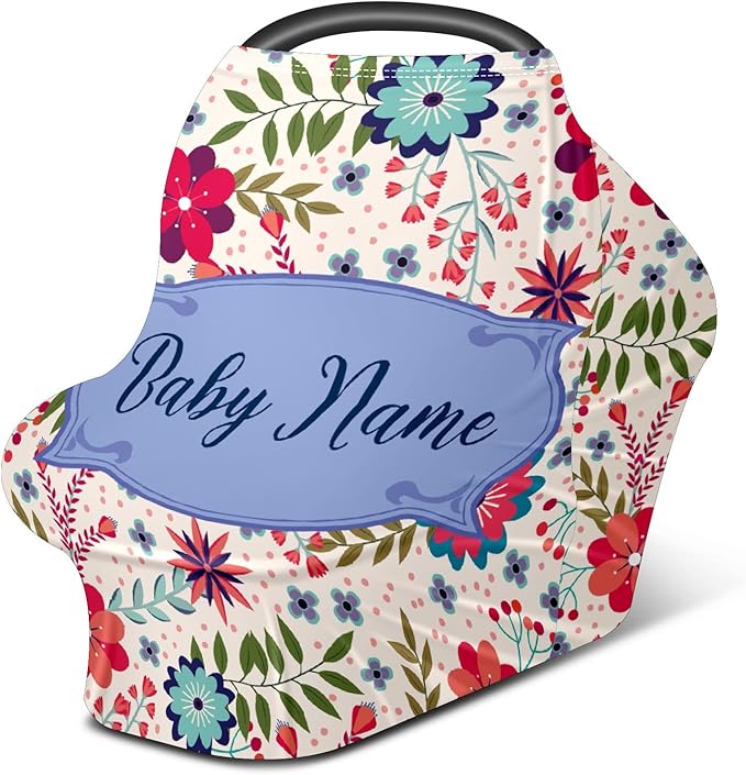 Baby Car Seat Stroller Cover Nursing Cover New Mom Breastfeeding Scarf Soft Stretchy Infant Carrier Cover Car Canopy Coverage-BubblyBeeBaby